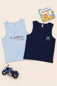 Lee Cooper Boys Printed Vest (Pack of 2) - Multicolor — thumbnail 14